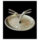 Vintage Art Deco chrome ashtray