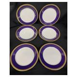 Set of 6 vintage Royal Gallery Gold Buffet plates