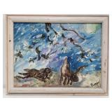 Signed oil painting on canvas