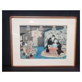 Signed Asakura Kuniyoshi woodblock print