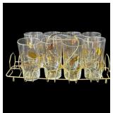 Set of vintage MCM highball tumbler glasses