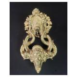 Vintage brass Neptune door knocker