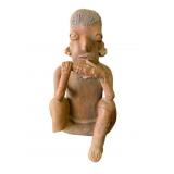 Antique Pre-Columbian style terracotta figurine