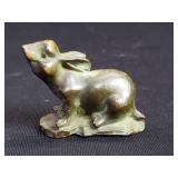 Vintage Asian bronze rabbit figure