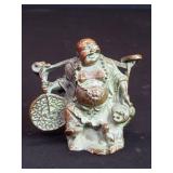 Chinese bronze laughing Buddha sculpture