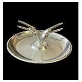 Vintage Art Deco chrome ashtray