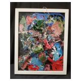 Mixed media on board painting