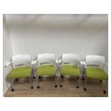 Lot of four Steelcase stackable chairs with