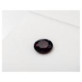 1.55ct dark red round Burma spinel gemstone 7mm