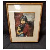 Schwarz signed pastel on paper