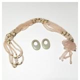Group of jadeite necklace and stone