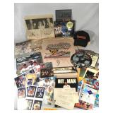 Lot of collectibles: sports, music, car racing