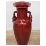 Porcelain vase with sang-de-boeuf glaze