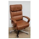 Himolla recliner leather and chrome office chair