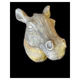 Vintage ceramic zebra wall decor