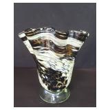 Hand blown art glass vase