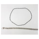 Sterling silver necklace and bracelet