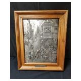 Carl Spitzwey pewter relief plaque