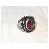 Sterling silver with opal ring