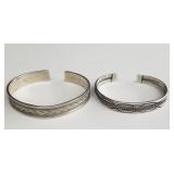 2 vintage sterling silver Native American-style