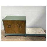 Mid century Renzo Rutili style bench & cabinet