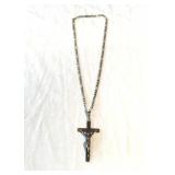 Sterling silver necklace & cross Italy