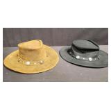 Pair of Minnetonka the outback buffalo nickel hat
