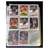 Lot of NBA basketball cards in binder