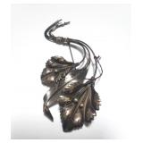 Sterling silver floral brooch