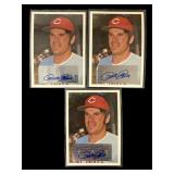 Lot of Pete Rose autograph cards on sticker