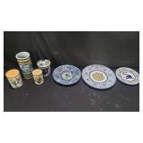 Group of pottery plates