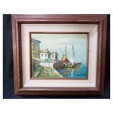 Signed P Stirrat oil painting on canvas