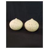 Pair  of hollow ceramic forms