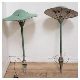 Pair of vintage Kim Lighting metal garden lights