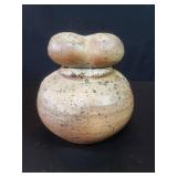 Mid century Modern initialed J S 2 piece pottery
