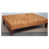 Large contemporary upholstered and tufted ottoman