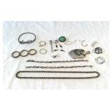 Collection of silver items