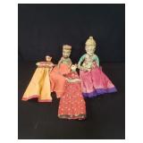 Group Indonesian Wayan Golek wood and fabric