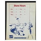 Vintage 1986 store upshot graphics dry erase board