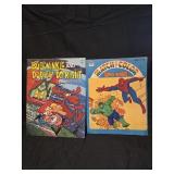 Lot of 2 coloring books Super Heros, Bullwinkle