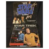 Vintage 1978 star wars calandar, 1977 star trek