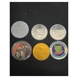Lot of 6 collectible coins