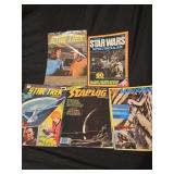 Lot of 5 magazine. Poster, and coloring books