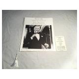 Frank Sinatra & Eva Gabor funeral program & card