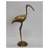 Vintage brass crane figure