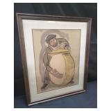 Mane Katz lithograph, "Le Tambour" (The Drum)