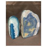 Pair of agate geode specimens