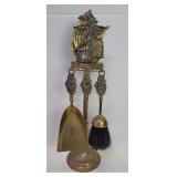 Vintage brass nautical style fireplace tools