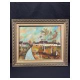 Signed and framed oil on canvas painting