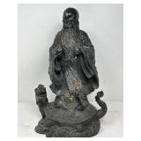 Vintage Chinese cast brass deity figurine